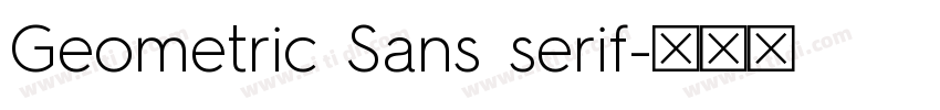 Geometric Sans serif字体转换